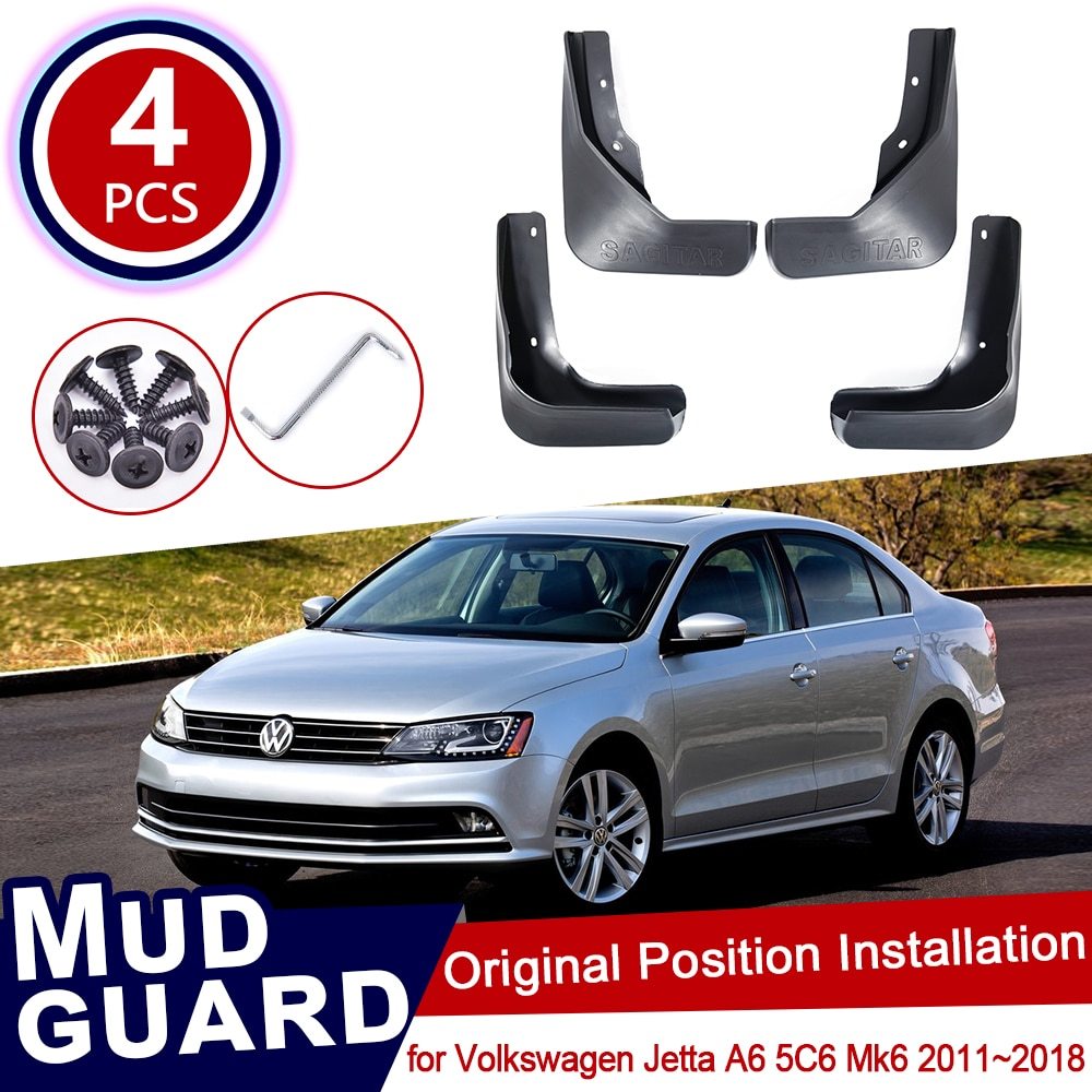 For VW Jetta A6 5C6 Mk6 6 2011 2018 Mud Flaps Muuard Splash Guards