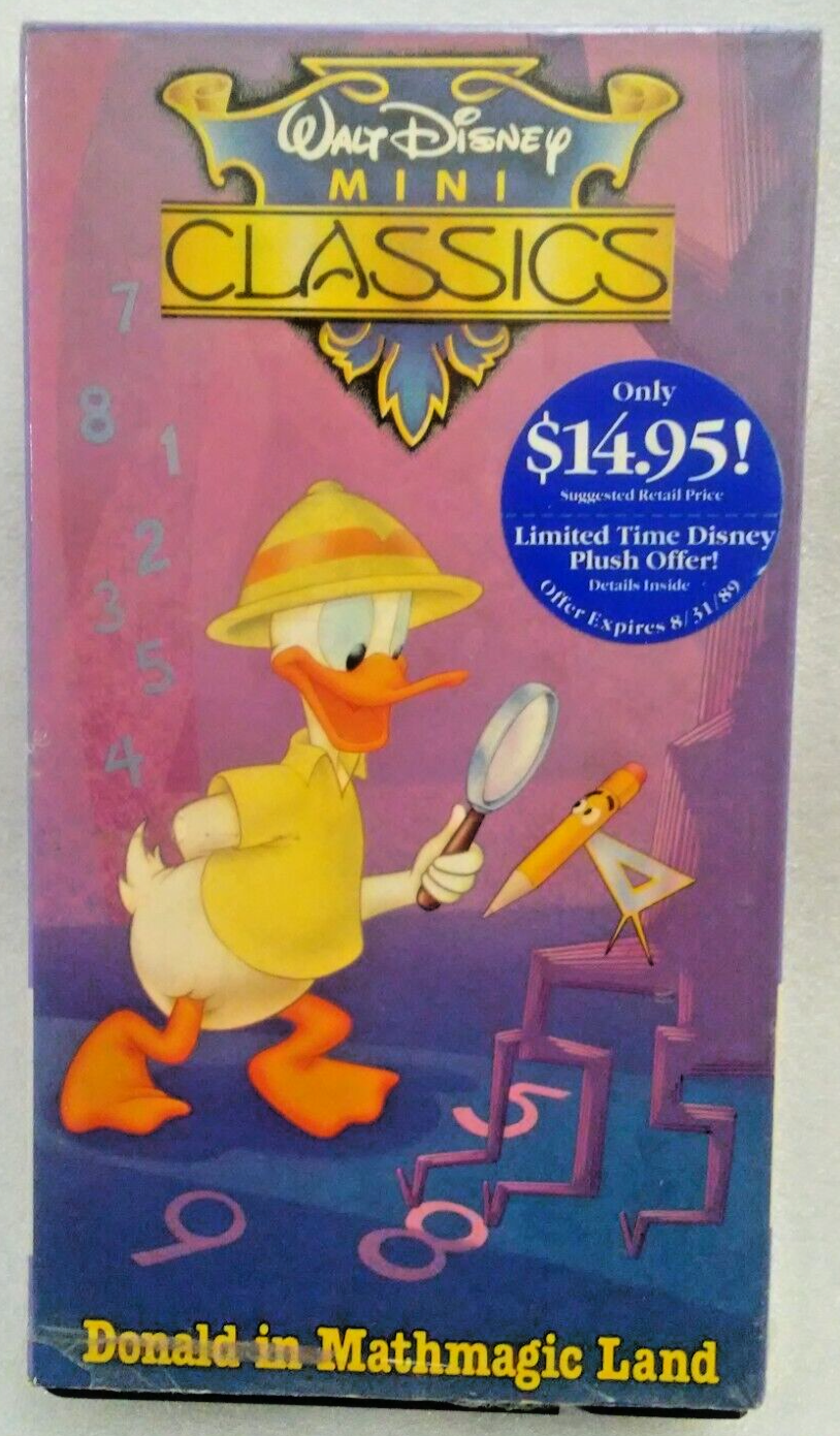 Vhs Walt Disney Mini Classics Donald In Mathmagic Land Vhs