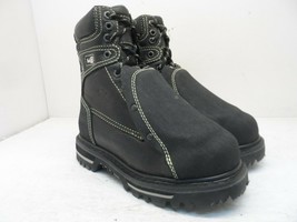 DAKOTA Boy&#39;s 8&quot; 8514 Comp Toe Comp Plate Metguard Work Boots Black Size 3Y - $113.99