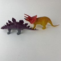 Lot of 2 Vintage 1985 Imperial Dinosaurs Plastic/rubber Hong Kong - £7.93 GBP