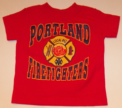 Portland Firefighters Red Shirt Baby Size 12 Months Halloween Local #43 ... - $9.22