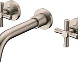 Sumerain Wall Mount Bathroom Faucet In Nickel With Cross Handles And, In... - $107.98