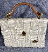 Creazioni Alma Tonutti Beige Woven Purse Bag/seat Belt Bag Made in Italy - $45.99