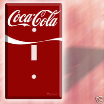 NEW RED COCA-COLA SINGLE LIGHT SWITCH COVER WALL PLATE - £15.16 GBP