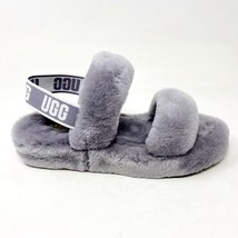UGG Oh Yeah Gray Purple Womens Sheepskin Slingback Casual Slipper Sandals - £44.19 GBP