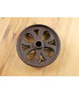 1 CAST IRON WHEEL CART FACTORY FARM RANCH STEAMPUNK TABLE HIT MISS WHEEL... - $567.09 MXN