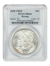 1878 7/8TF $1 PCGS MS64 (Strong) - £620.91 GBP