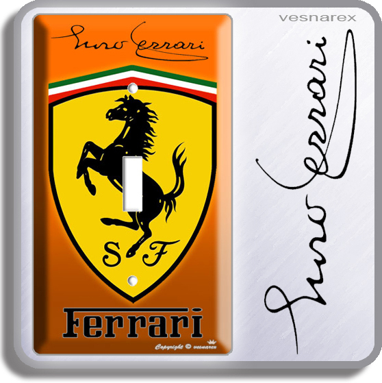 FERRARI SCUDERIA SHIELD EMBLEM LOGO LIGHT SWITCH PLATE