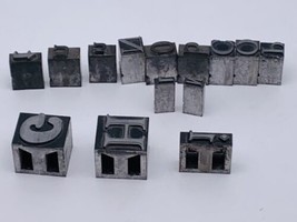 14 Vintage Letterpress Printing Blocks Lot Non-magnetic HiGLNndOCPt - £13.40 GBP