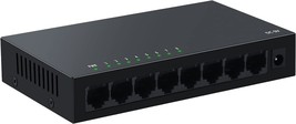 8 Port Gigabit Ethernet Switch Desktop Wall Mount Plug Play Fanless Meta... - $31.23