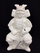 Vintage Samurai Japan Drink Holder White Ceramic Tiki Mug Restaurant Oka... - $23.78