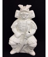 Vintage Samurai Japan Drink Holder White Ceramic Tiki Mug Restaurant Oka... - $31.02 CAD