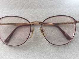 Laura Ashley Isabelle Burgundy/Gold Glasses Eyeglass Frames - £19.77 GBP