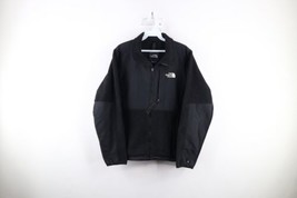 Vtg The North Face Womens Medium Spell Out Full Zip Denali Fleece Jacket Black - £35.57 GBP