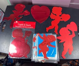 Vintage Beistle + Mixed lot Cupids Hearts Valentines Day Die cut Red Decor - $19.79