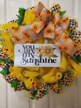 Sunflower Wreath, You Are My Sunshine Themed, Farmhouse, Jumbo Size, Floral - £43.85 GBP