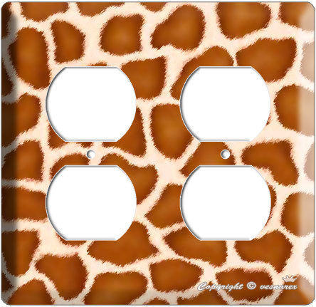 GIRAFFE SKIN PRINT KIDS ROOM DECOR 4 OUTLET COVER PLATE