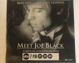 Meet Joe Black Tv Guide Print Ad Brad Pitt Anthony Hopkins TPA5 - $5.93
