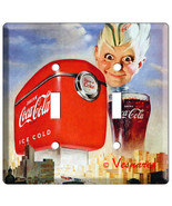 COCA-COLA VINTAGE MAGAZINE AD DOUBLE SWITCH COVER PLATE - $22.99
