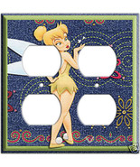 NEW DISNEY TINKERBELL GIRL DUPLEX 4 OUTLETS COVER PLATE - $20.56 CAD