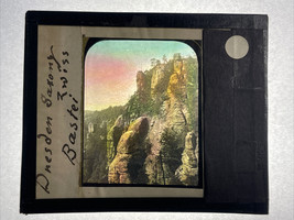 Vintage Color Glass Magic Lantern Slide “Dresden Saxony Swiss Basted” - £15.80 GBP