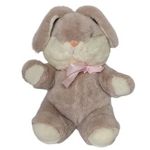 Vintage 1989 Fairview Easter Bunny Rabbit Plush Pink Bow Floppy Ears 17&quot; - £41.93 GBP