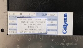 Metallica - Vintage Dec 1 1991 Cleveland, Ohio Mint Whole Concert Ticket *Last 1 - £23.53 GBP