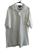 Vtg Ralph Lauren Polo Shirt Men 2XLT Tall White Flesh Pony Pima Cotton S... - $29.88