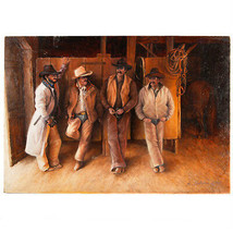 Shooting The Breeze De Anthony Sidoni 2005 Pintura Al Óleo Firmada 16&quot;x23&quot; - $10,885.38