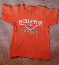 Boys Champion T-Shirt Houston Astros Baseball Orange Size M (10-12) Vint... - $18.99