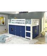 Christopher White Loft Bed with Blue Tent - $1,028.77 CAD