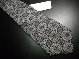 Christian Dior Monsieur Neck Tie Woven Silk Grey Unused with Retail Paper Tags - £12.78 GBP