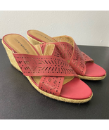 Lucky Brand Keela Leather Espadrille Sandals Womens US Size 10M Slip On - £7.08 GBP