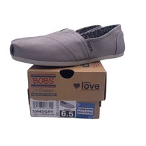 Skechers Bobs Peace Love Slip On Flats Loafers Shoes Comfort Gray Womens... - £27.23 GBP