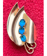 CORO VINTAGE COSTUME JEWELRY SIGNED STERLING 1940’s LEAF COAT CLASP PIN EUC - £154.88 GBP