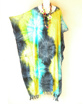 KG38 Tie Dye Women Kaftan Plus VNeck Caftan Kaftan Hippy Maxi Dress - up to 5X - £23.90 GBP