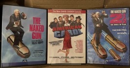 Leslie Nielsen Triple DVD Naked Gun Part 1 &amp; 2 half + An American Carol - £12.36 GBP