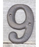 Rustic BROWN Cast Iron Metal House Numbers Street Address # Phone Number... - $112.23 MXN