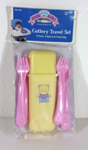 Baby King CUTLERY TRAVEL SET 2 Spoons 2 Forks &amp; Carry Case Child Kids To... - $10.40 CAD