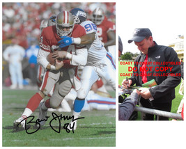 Brent Jones signed San Francisco 49ers football 8x10 photo Proof COA,autographed - £58.25 GBP