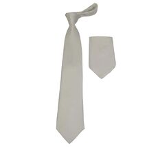Men's Tie and Hankie Set by J.Valintin Collection #Pro3 Solid White - $19.99