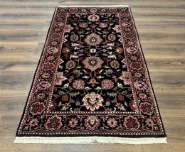 Indo Per&#39;sian Sarouk Rug 3x5, Black Traditional Oriental Carpet - $1,120.00