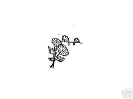 Floral Daisy  Flower corner design rubber stamp - £7.97 GBP