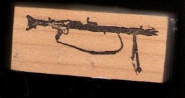 German vintage gun  Rubber Stamp made in america free shipping - £7.98 GBP