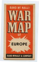 Rand McNally War Map of Europe  - $11.88