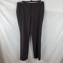 NEW Kenneth Cole Reaction Luxe Dress Pants Straight Leg Brown Womens Size 12 - £11.24 GBP