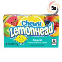 5x Packs Chewy Lemonhead Tropical Flavored Candies .8oz ( Fast Shipping! ) - £5.77 GBP