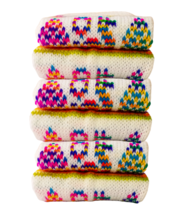 Beautiful women&#39;s bed socks (3 white pairs), knitted with llama and alpaca wool. - £25.30 GBP