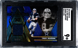 Troy Aikman 2020 Panini XR Summit Swatches Blue Card #SS-10- /25- SGC Graded 9 M - £47.04 GBP