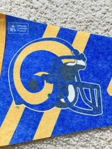 Vintage 1960&#39;s ~ 1970&#39;s NFL Los Angeles Rams Football Team Felt Pennant Flag - £14.45 GBP